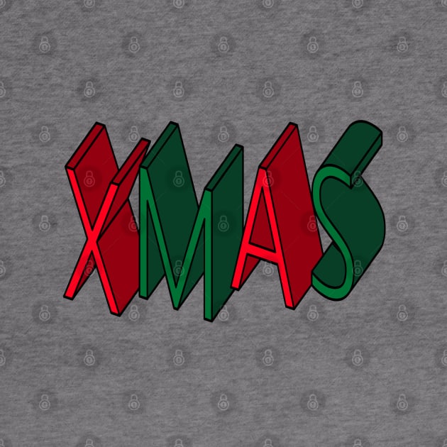 Xmas, Red and Green Word Art by OneThreeSix